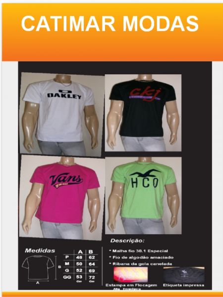 camiseta malha especial marcas famosas