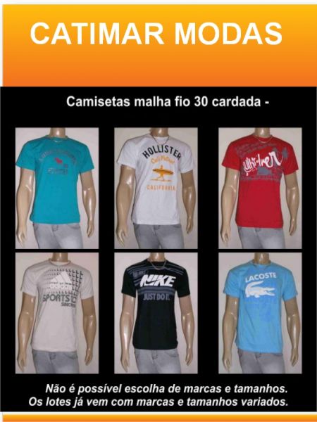 (a)Camisetas gola careca de marcas famosa